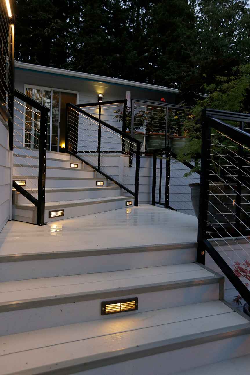 Modern Aluminum Tri Level Deck Design And Build G Christianson