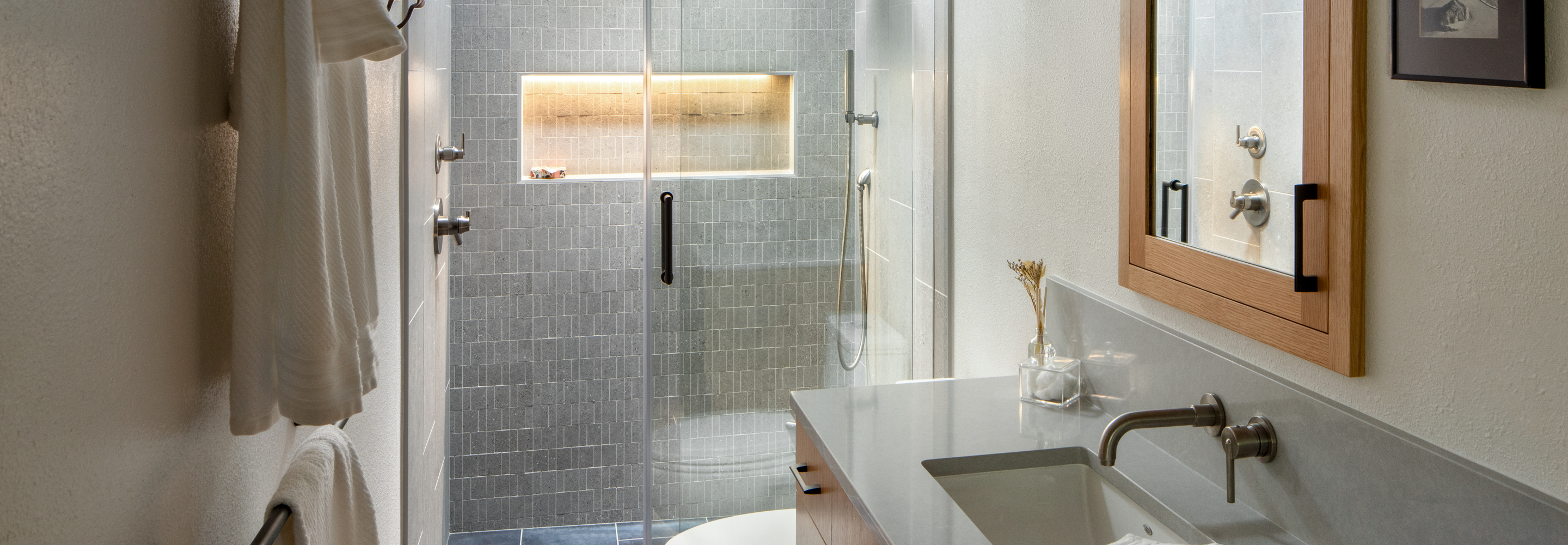 Modern Compact Bathroom Remodel