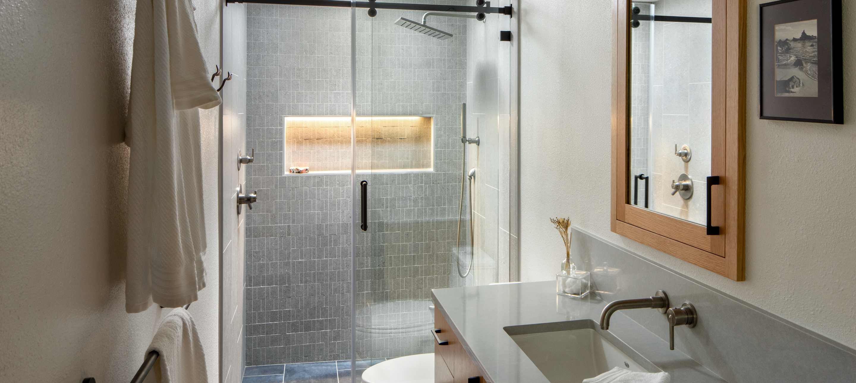 Modern Compact Bathroom Remodel