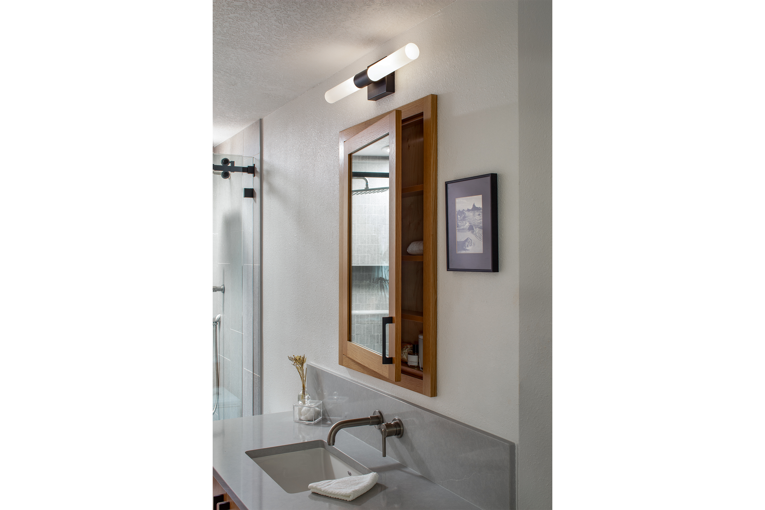 Modern Compact Bathroom Remodel